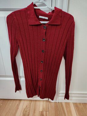 Kaily K Knit Full Button Top